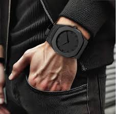 Men's Black Arabic Aura Watch – Elegant Style & Genuine Quality.